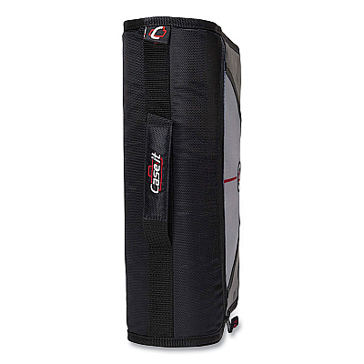 Case it Mighty Zip Tab Binder, 3 Rings, 3" Capacity, 11 x 8.5, Black (D146BLACK)