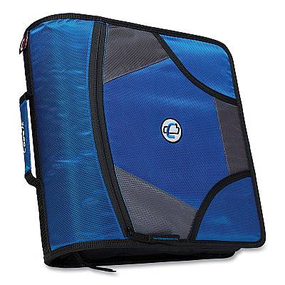 Case it King Size Mighty Zip Tab Binder, 3 Rings, 4" Capacity, 11 x 8.5, Purple (CAED186PUR)