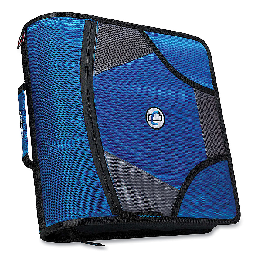 Case it King Size Mighty Zip Tab Binder, 3 Rings, 4" Capacity, 11 x 8.5, Purple (CAED186PUR)