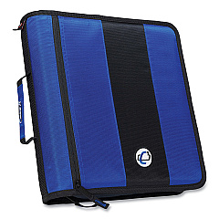 Case it King Size Mighty Zip Tab Binder, 3 Rings, 4" Capacity, 11 x 8.5, Black (CAED186BLK)