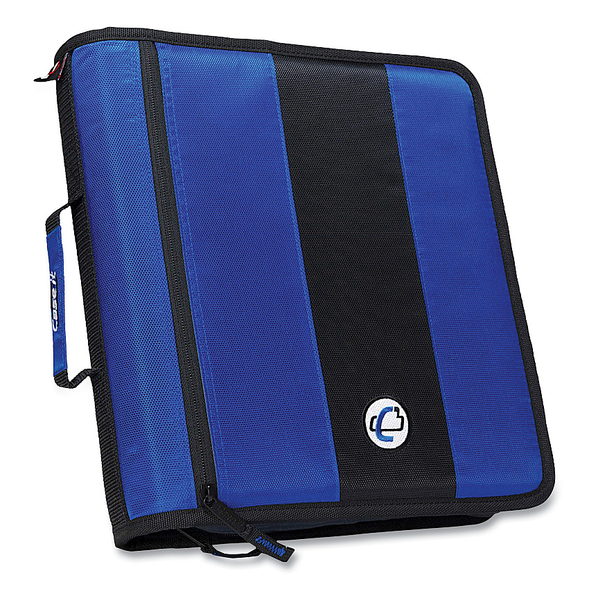 Case it King Size Mighty Zip Tab Binder, 3 Rings, 4" Capacity, 11 x 8.5, Black (CAED186BLK)