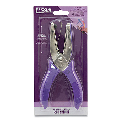 McGill 15-Sheet Medium-Duty One-Hole Punch, Diamond Shape, Chrome (AVTMCG52300C)