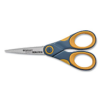 Westcott Non-Stick Titanium Bonded Scissors, 5" Long, Straight Gray/Orange Handle (WTC14881)