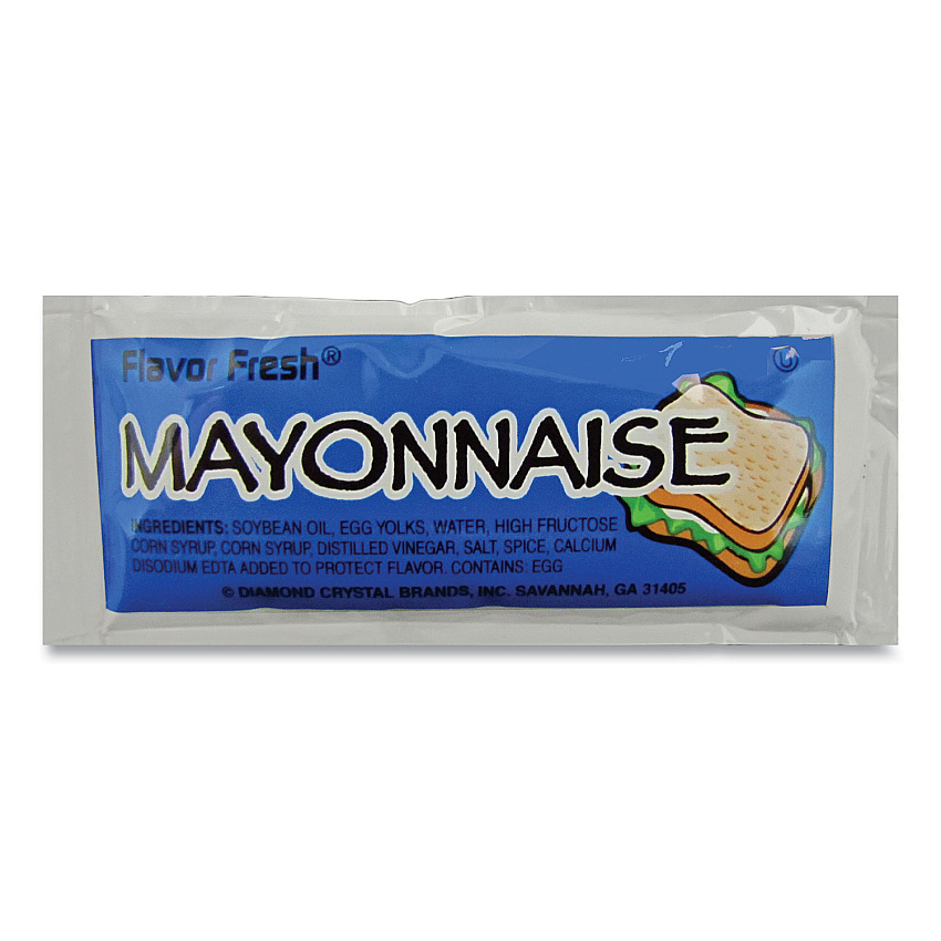 Flavor Fresh Condiment Packets, Mayonnaise, 0.32 oz Packet, 200/Carton (FLV80005)