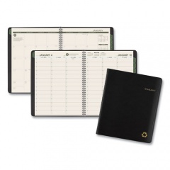 AT-A-GLANCE Recycled Weekly Vertical-Column Format Appointment Book, 8.75 x 7, Black Cover, 12-Month (Jan to Dec): 2023 (70951G05)