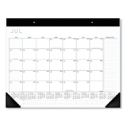 AT-A-GLANCE Academic Monthly Desk Pad, 21.75 x 17, White/Black Sheets, Black Binding/Corners, 12-Month (July to June): 2022 to 2023 (AY24X00)