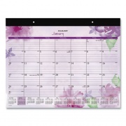 AT-A-GLANCE Beautiful Day Desk Pad Calendar, Floral Artwork, 21.75 x 17, Assorted Color Sheets, Black Binding, 12-Month (Jan-Dec): 2023 (SK38704)