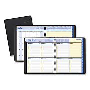 AT-A-GLANCE QuickNotes Weekly/Monthly Planner, 10 x 8, Black Cover, 12-Month (July to June): 2025 to 2026 (761105)
