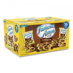 Famous Amos Cookies, Chocolate Chip, 2 oz Bag, 36/Carton, Delivered in 1-4 Business Days (22000424)