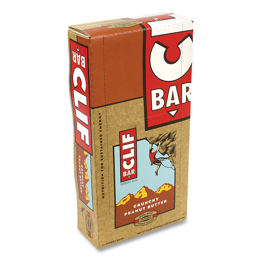 CLIF Bar Energy Bar, Crunchy Peanut Butter, 2.4 oz, 12/Box (GRR20900633)