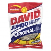 DAVID Jumbo Seeds Original, 5.25 oz Resealable Bag, 12/Carton, Delivered in 1-4 Business Days (20900635)