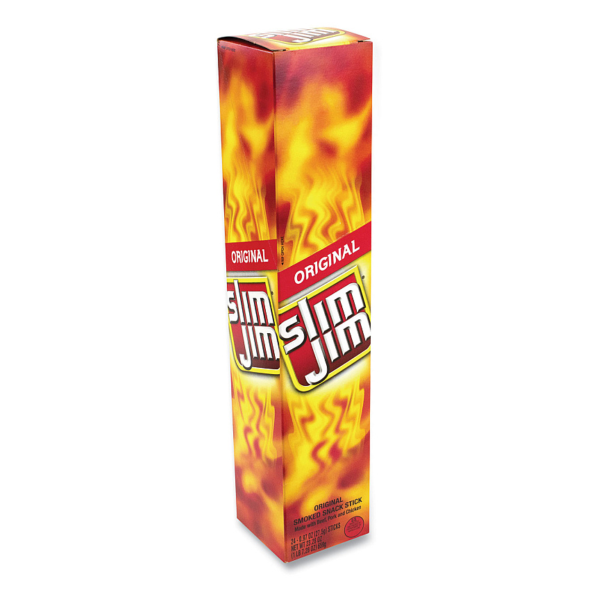 Slim Jim Original Smoked Snack Stick, 0.97 oz Stick, 24 Sticks/Box (GRR20900657)