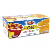 Dole Fruit in Gel Cups, Mandarins/Orange, Peaches/Strawberry, 4.3 oz Cups, 16 Cups/Carton, Ships in 1-3 Business Days (22000473)