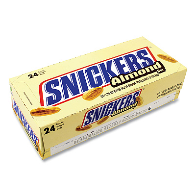 Snickers Almond Bar, 1.76 oz Bar, 24 Bars/Box (GRR20902448)