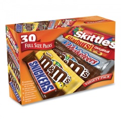 MARS Full-Size Candy Bars Variety Pack, Assorted, 30/Box, Delivered in 1-4 Business Days (22000084)