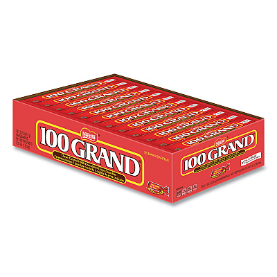 100 GRAND Chocolate Candy Bars, Full Size, 1.5 oz, 36/Carton (GRR20900160)