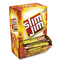 Slim Jim Beef Jerky Meat Sticks Original, 0.28 oz Stick, 120 Sticks/Box (GRR22000065)