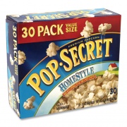 Pop Secret Microwave Popcorn, Homestyle, 3 oz Bags, 30/Carton, Delivered in 1-4 Business Days (22000634)