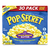 Pop Secret Microwave Popcorn, Movie Theater Butter, 3 oz Bags, 30/Carton (GRR22000633)