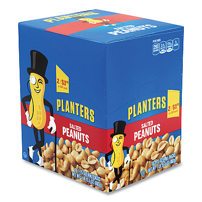Planters Salted Peanuts, 1.75 oz Pack, 18 Packs/Box (GRR20900627)
