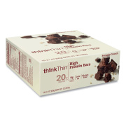 thinkThin High Protein Bars, Brownie Crunch, 2.1 oz Bar, 10 Bars/Carton, Ships in 1-3 Business Days (20902478)