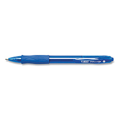 BIC GLIDE Bold Ballpoint Pen, Retractable, Bold 1.6 mm, Blue Ink, Translucent Blue Barrel, 4/Pack (BICVLGBP41BLU)