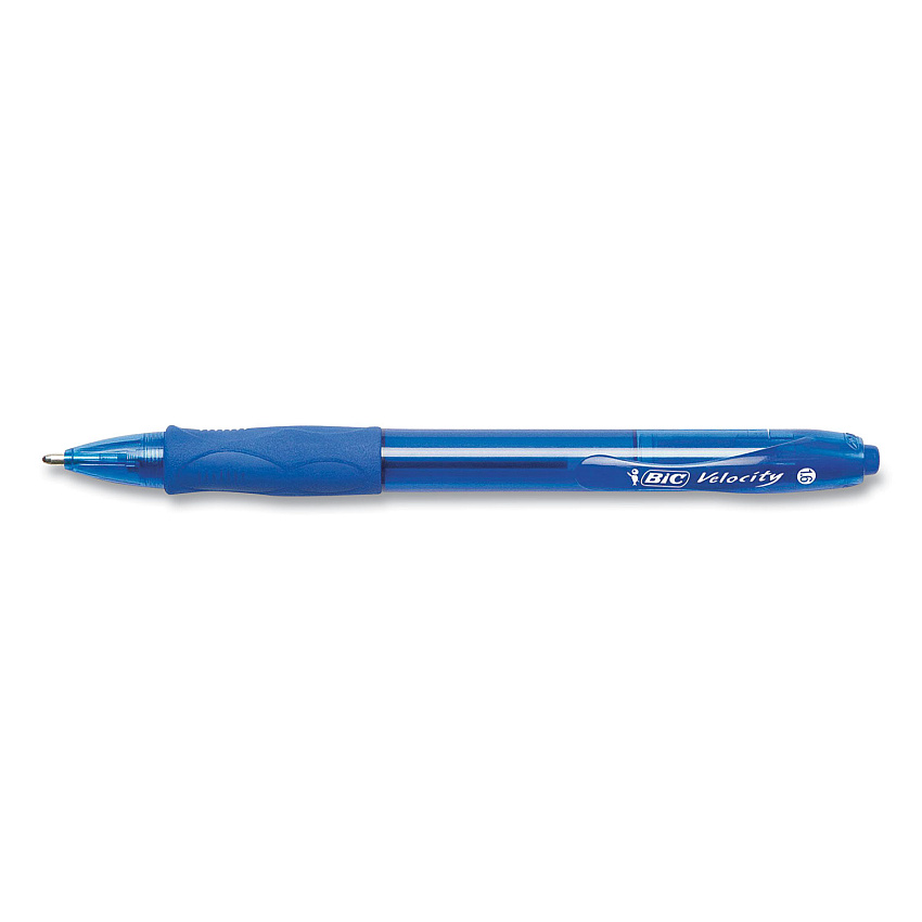 BIC GLIDE Bold Ballpoint Pen, Retractable, Bold 1.6 mm, Blue Ink, Translucent Blue Barrel, 4/Pack (BICVLGBP41BLU)