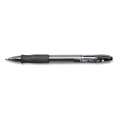 BIC GLIDE Bold Ballpoint Pen, Retractable, Bold 1.6 mm, Black Ink, Translucent Black Barrel, 4/Pack (BICVLGBP41BLK)