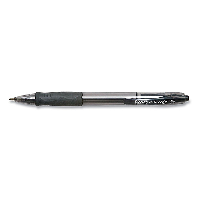 BIC GLIDE Bold Ballpoint Pen, Retractable, Bold 1.6 mm, Black Ink, Translucent Black Barrel, 4/Pack (BICVLGBP41BLK)