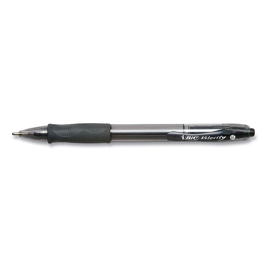 BIC GLIDE Bold Ballpoint Pen, Retractable, Bold 1.6 mm, Black Ink, Translucent Black Barrel, 4/Pack (BICVLGBP41BLK)
