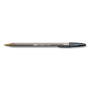 BIC Cristal Xtra Bold Ballpoint Pen, Stick, Bold 1.6 mm, Black Ink, Clear Barrel, 24/Pack (BICMSBP241BLK)