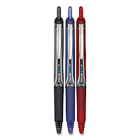 Pilot Precise V5RT Roller Ball Pen, Retractable, Extra-Fine 0.5 mm, Assorted Ink and Barrel Colors, 3/Pack (PIL26053)