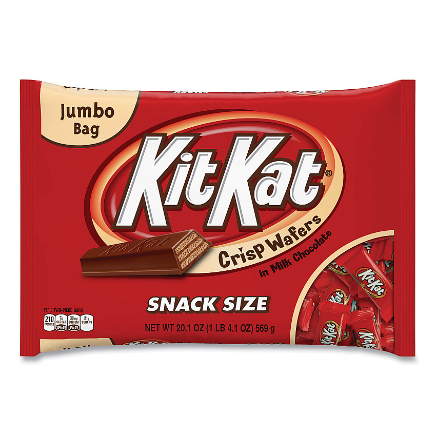 Kit Kat Snack Size, Crisp Wafers in Milk Chocolate, 20.1 oz Bag (GRR24600011)
