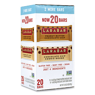 Larabar The Original Fruit and Nut Food Bar, Assorted Flavors, 1.6 oz Bar, 20 Bars/Box (GRR22000447)