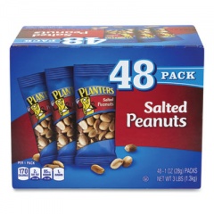 Planters Salted Peanuts, 1 oz Pack, 48/Box, Delivered in 1-4 Business Days (22000760)