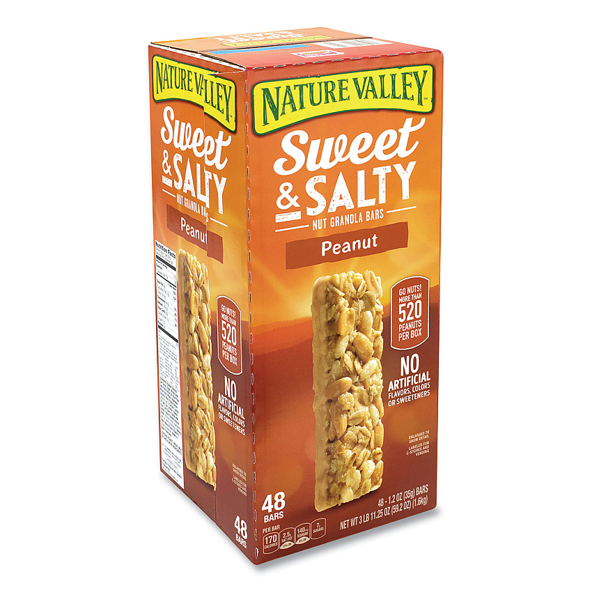 Nature Valley Granola Bars, Sweet and Salty Peanut, 1.2 oz Pouch, 48/Box (GRR22000449)