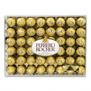 FERRERO ROCHER Hazelnut Chocolate Diamond Gift Box, 21.2 oz, 48 Pieces, Ships in 1-3 Business Days (24100015)