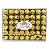 FERRERO ROCHER Hazelnut Chocolate Diamond Gift Box, 21.2 oz, 48 Pieces (GRR24100015)