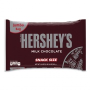 Hershey's Snack Size Bars, Milk Chocolate, 19.8 oz Bag, Delivered in 1-4 Business Days (24600010)