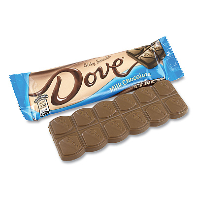 Dove Chocolate Milk Chocolate Bars, 1.44 oz, 18 Bars/Carton (GRR20900468)