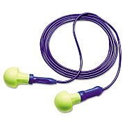 3M E-A-R Push-Ins Reusable Earplugs, Corded, 28 dB NRR, Blue/Yellow, 100 Pairs (MMM3181001)