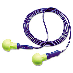 3M E-A-R Push-Ins Reusable Earplugs, Corded, 28 dB NRR, Blue/Yellow, 100 Pairs (MMM3181001)