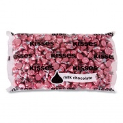 Hershey's KISSES, Milk Chocolate, Pink Wrappers, 66.7 oz Bag, Delivered in 1-4 Business Days (24600052)
