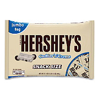Hershey's Snack Size Bars, Cookies n Creme, 17.1 oz Bag, 2/Pack (GRR24600029)