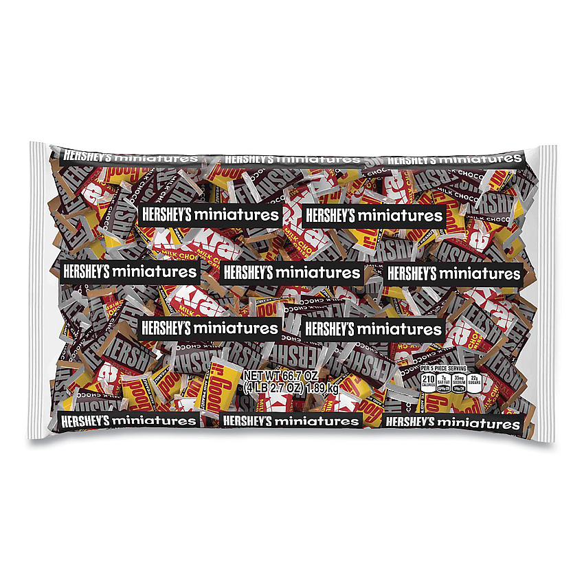 Hershey's Miniatures Variety Bulk Pack, Assorted Chocolates, 66.7 oz Bag (GRR24600055)