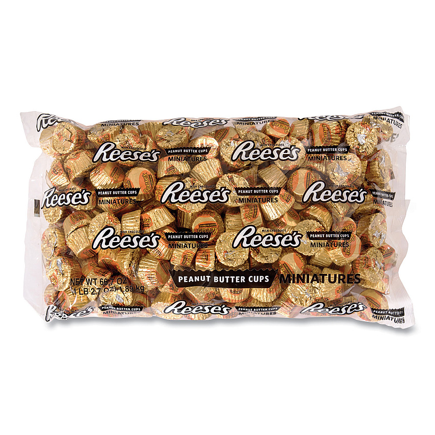 Reese's Peanut Butter Cups Miniatures Bulk Pack, Milk Chocolate, 66.7 oz Bag (GRR24600059)