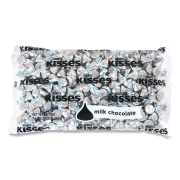 Hershey's KISSES, Milk Chocolate, Silver Wrappers, 66.7 oz Bag, Ships in 1-3 Business Days (24600054)