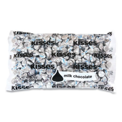 Hershey's KISSES, Milk Chocolate, Silver Wrappers, 66.7 oz Bag, Delivered in 1-4 Business Days (24600054)