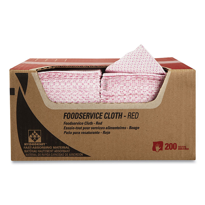 WypAll Foodservice Cloths, 12.5 x 23.5, Red, 200/Carton (KCC51639)