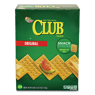 Keebler Original Club Crackers Snack Stacks, 50 oz Box (GRR90000124)